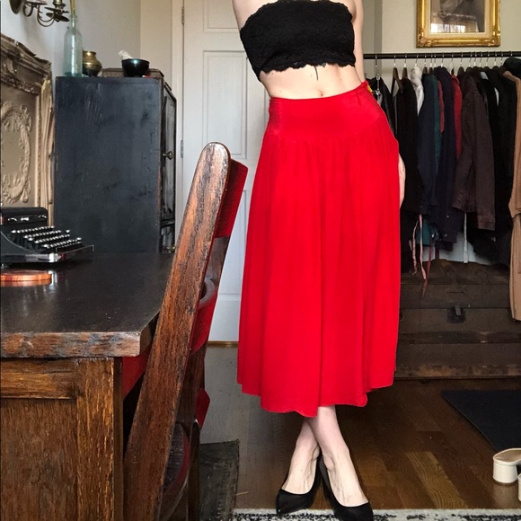 Vintage Silk Skirt - Picture 1 of 6